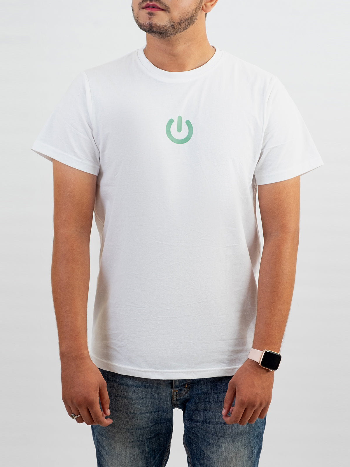 ROUND NECK GLOW PRINTED TEE-M39