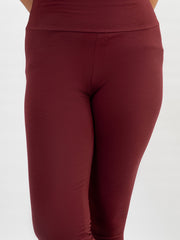 SOLID MAROON LEGGINGS-W06