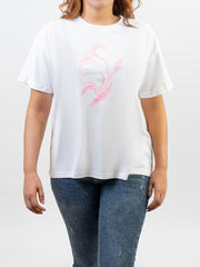 ROUND NECK GLOW PRINTED TEE-W23