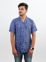 CUBAN COLLAR CASUAL SHIRT-M09