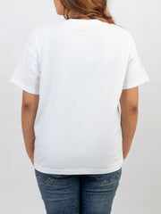 ROUND NECK GLOW PRINTED TEE-W21