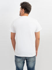 ROUND NECK GLOW PRINTED TEE-M39