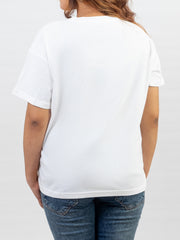 ROUND NECK GLOW PRINTED TEE-W23