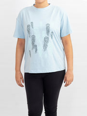 ROUND NECK GLOW PRINTED TEE-W20