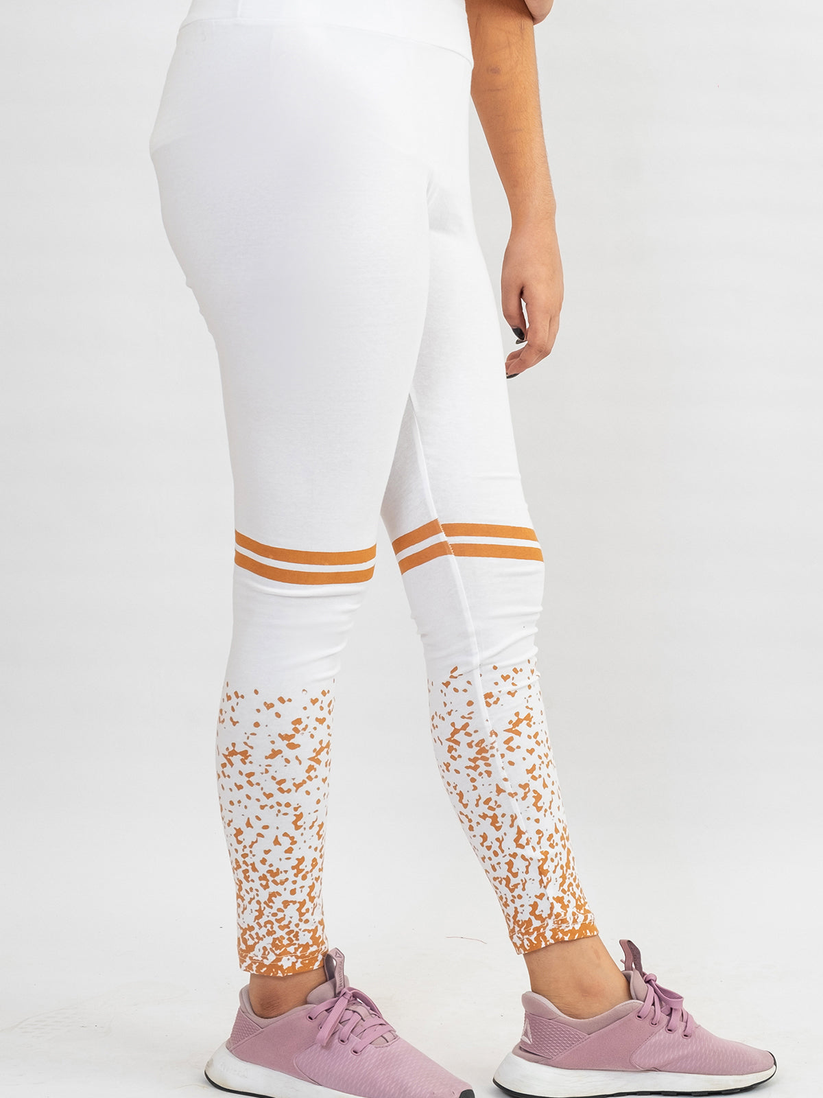 PRINTED WHITE LEGGINGS-W09