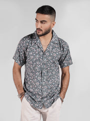 CUBAN COLLAR CASUAL SHIRT-M02