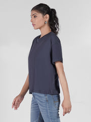 ROUND NECK SOLID TEE-W02