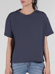 ROUND NECK SOLID TEE-W02