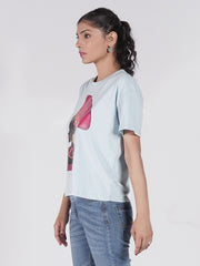 ROUND NECK PRINTED TEE-W13