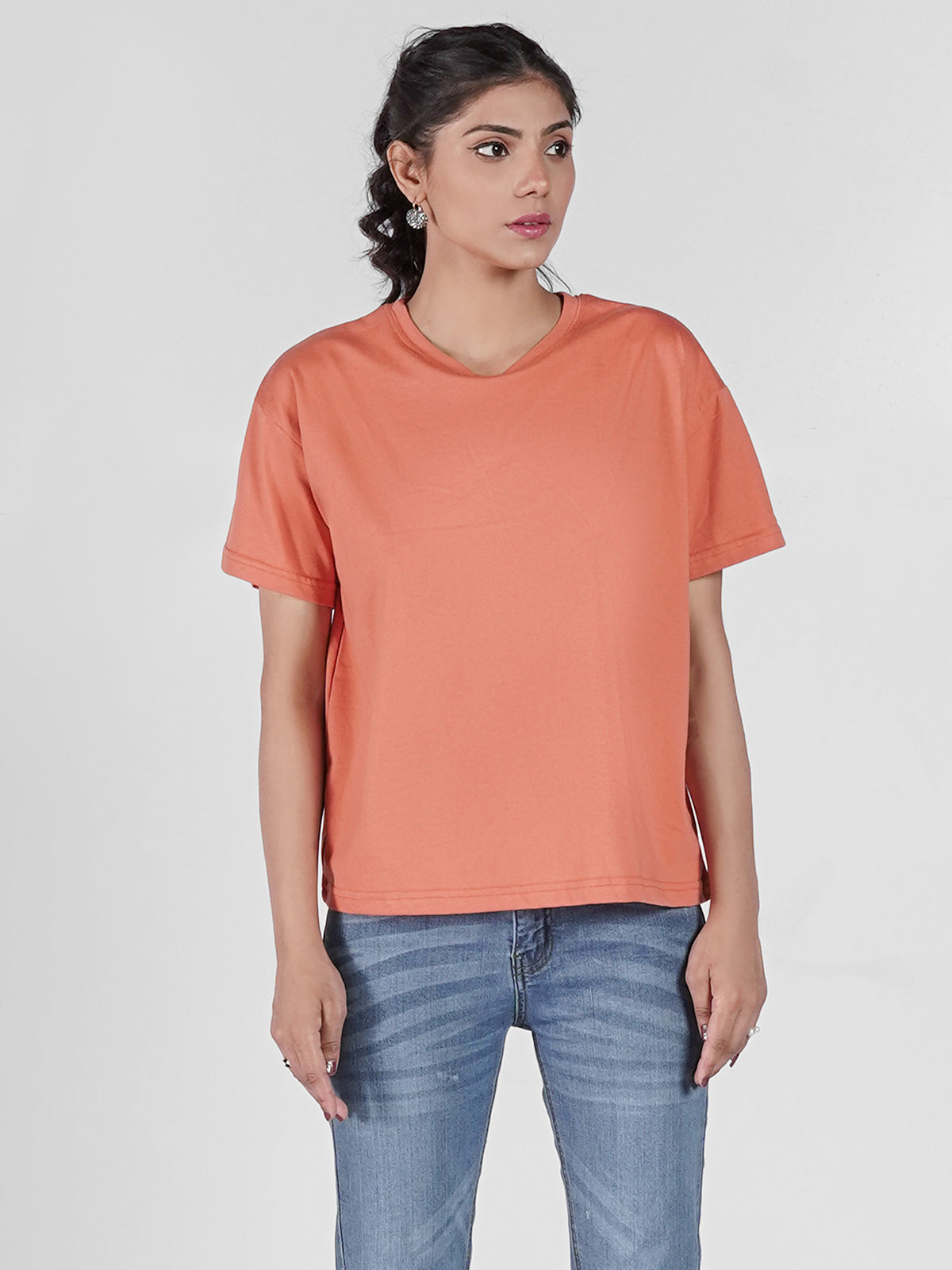 ROUND NECK SOLID TEE-W06