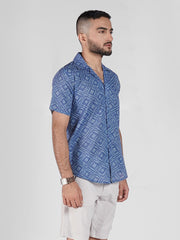 CUBAN COLLAR CASUAL SHIRT-M03