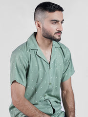 CUBAN COLLAR CASUAL SHIRT-M06