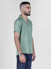 CUBAN COLLAR CASUAL SHIRT-M06