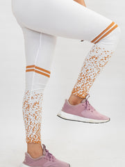 PRINTED WHITE LEGGINGS-W09